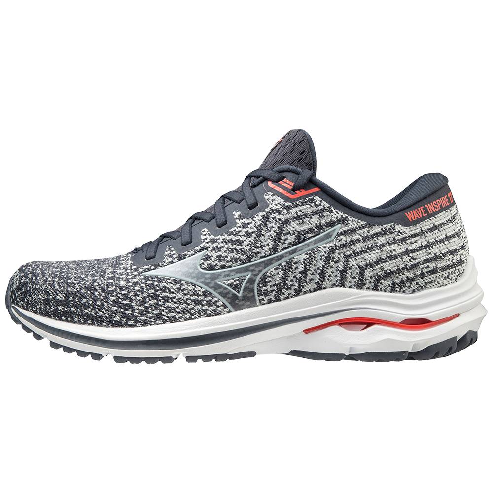 Mizuno Wave Inspire 17 WAVEKNIT - Erkek Koşu Ayakkabısı - Gri/Beyaz Türkiye (JLUCWA-162)